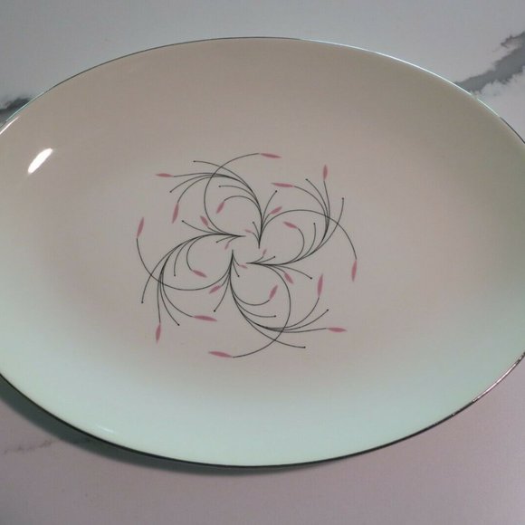 Homer Laughlin Rhythm Capri Serving Bowl & Platter VT Mid-Century - Picture 4 of 5